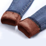 Winter Warm Jeans Woman 2020 High Waist Casual Velvet Ladies Trousers Female Pantalon Denim jeans for Women Pants Plus size