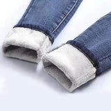 Winter Warm Jeans Woman 2020 High Waist Casual Velvet Ladies Trousers Female Pantalon Denim jeans for Women Pants Plus size