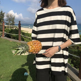Harajuku Striped Shirt Streetwear Women Clothes 2020 Korean Style Long Sleeve Vogue Camisa Mujer Fall Tee Shirt Femme Plus Size
