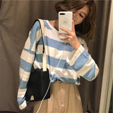 Harajuku Striped Shirt Streetwear Women Clothes 2020 Korean Style Long Sleeve Vogue Camisa Mujer Fall Tee Shirt Femme Plus Size