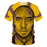 Kobe Bryant summer flame T-shirt 3D printed short sleeved T-shirt men round neck T-shirt women and men kobe harajuku T-shirt 5XL