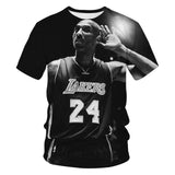 Kobe Bryant summer flame T-shirt 3D printed short sleeved T-shirt men round neck T-shirt women and men kobe harajuku T-shirt 5XL