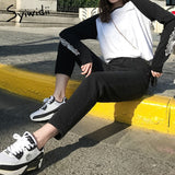 cotton White Jeans for Women High Waist Harem Mom Jeans spring 2019 new plus size black women jeans denim pants beige blue