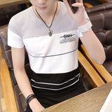 2020 new men t shirt casual short sleeve men's basic tops tees stretch t shirt mens clothing chemise homme