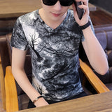 2020 new men t shirt casual short sleeve men's basic tops tees stretch t shirt mens clothing chemise homme