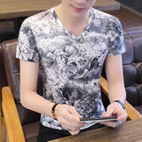 2020 new men t shirt casual short sleeve men's basic tops tees stretch t shirt mens clothing chemise homme