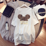 Ins Hot Short Sleeve Women Mid Length 2020 Loose T Shirt Summer Print Cartoon Graphic T Shirts Aesthetic Harajuku Thin